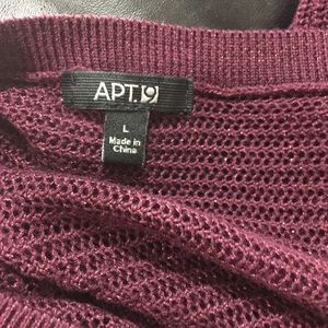 Apt. 9 Tops - Apt. 9 burgundy shimmery knit blouse Apt. 9 Tops - Apt. 9 burgundy shimmery knit blouse